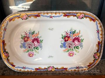 Vassoio in Porcellana di Limoges decorato a mano