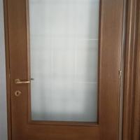 Porta interna a vetro color ciliegio