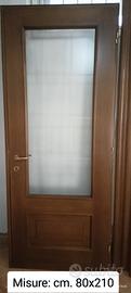 Porta interna a vetro color ciliegio