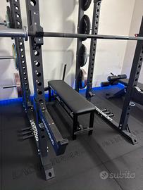Panca piana Power Gear + add-on panca monopiede