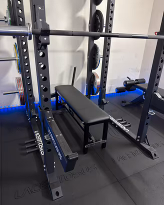 Panca piana Power Gear + add-on panca monopiede