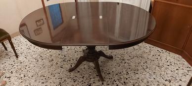 Tavolo da pranzo ovale allungabile in massello