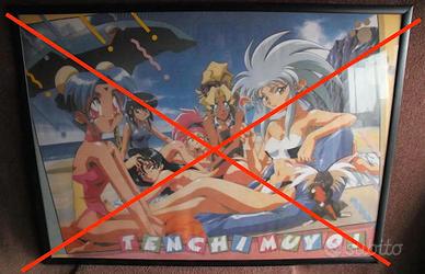 Poster (Tela in Cornice) Tenchi Muyo anime Vintage