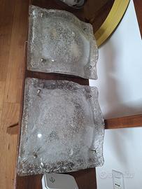Coppia Plafoniera Murano Mazzega 70'