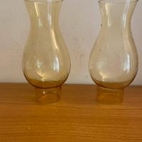 Coppia di cartocci per lampade in vetro