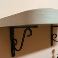 4 mensole legno e ferro battuto