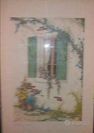 stampa con cornice raffigurante finestra 
