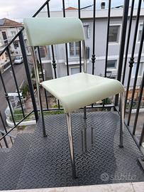 Set 4 sedie con gambe in metallo