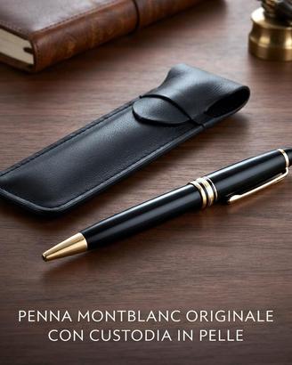 Penna a sfera Originale MontBlanc + custodia pelle