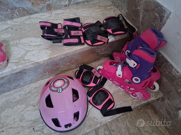 Pattini piu protezioni bambina