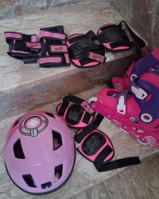 Pattini piu protezioni bambina