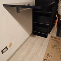 Mobile bar da parete con staffa in acciaio 