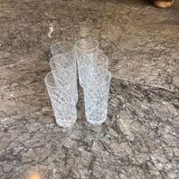 Set 6 bicchieri vintage in cristallo