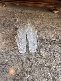 Set 6 bicchieri vintage in cristallo
