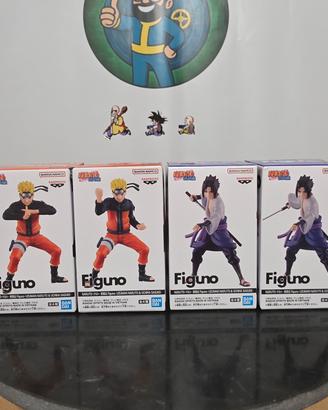 Set Figuno di 4 Figure Naruto Uzumaki e Sasuke
