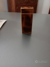 accendino Cartier 5 fasce  placcatura oro laccato 