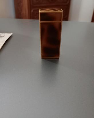 accendino Cartier 5 fasce  placcatura oro laccato 