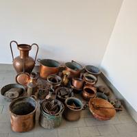 Pentole rame oggetti per mercatini