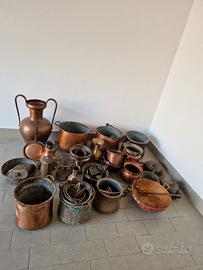 Pentole rame oggetti per mercatini