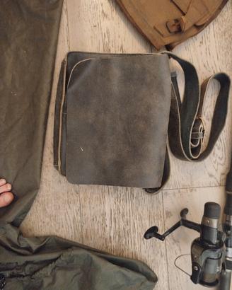 Borsa tracolla pelle tipo Indiana Jones - foderata