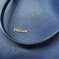 Borsa Pollini blu pelle martellata