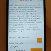 Smartphone LG Q60 LM-X525