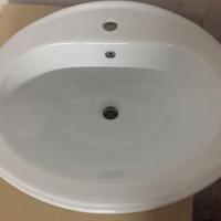LAVABO SOPRAPIANO NUOVO 64X53 CON FORO MISCELATORE