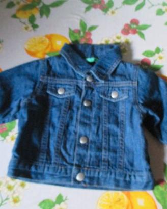 N. 1 giubbino di jeans e pile di Benetton x 9 mesi