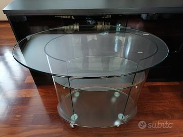 Carrello bar in vetro trasparente FIAM ITALIA 