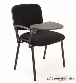 Sedia Imbottita in Tessuto NERO con RIBALTINA