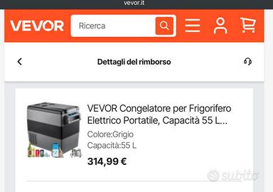 Vevor Frigo/Freezer Portatile Camper/Van 54lt