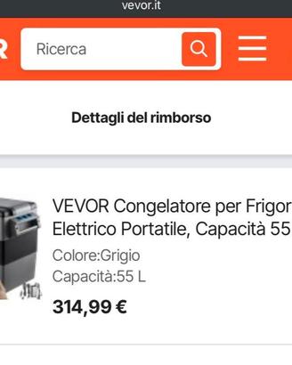 Vevor Frigo/Freezer Portatile Camper/Van 54lt
