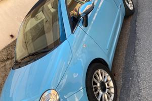 Fiat 500 cabrio azzurro Tiffany
