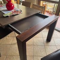 tavolo soggiorno calligaris wenge + 6 sedie