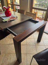 tavolo soggiorno calligaris wenge + 6 sedie