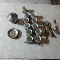 set tazze rare di peltro