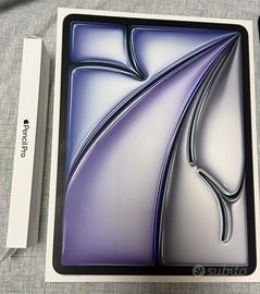 Apple ipad air13"m3 256gb+apple pencil pro +custod