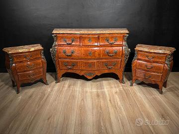 Trittico Comò e Comodini Luigi XIV