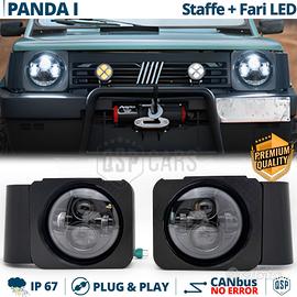 FARI LED per Fiat Panda 1 141 + STAFFE Luce Bianca