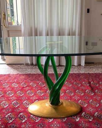 Tavolo in vetro di Murano ovale Bolshoj Reflex