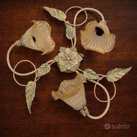 Lampadario ferro battuto