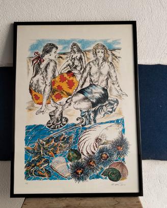 QUADRO LITOGRAFIA ACQUERELLATO