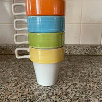 4 tazze da the impilabili