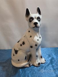 Scultura Statua Cane Dalmata Porcellana O Ceramica