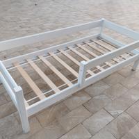 letto in legno bianco bambino bambina shabby