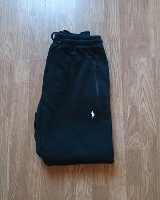 Pantaloni da tuta in felpa nera Polo Ralph Lauren.