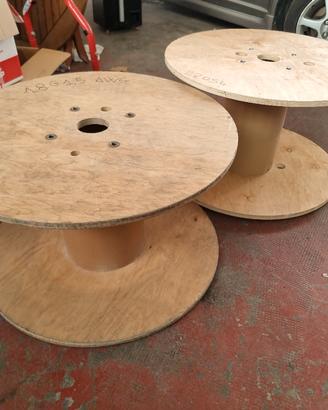 2 Bobine legno per tavolo/giardino arredamento 
