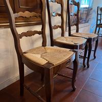 Sedie toscane in legno e paglia