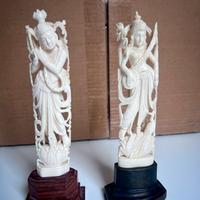 Coppia statuine asiatiche vintage