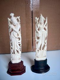 Coppia statuine asiatiche vintage